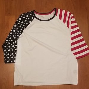 Carbon American Flag shirt Stars Stripes XL men's